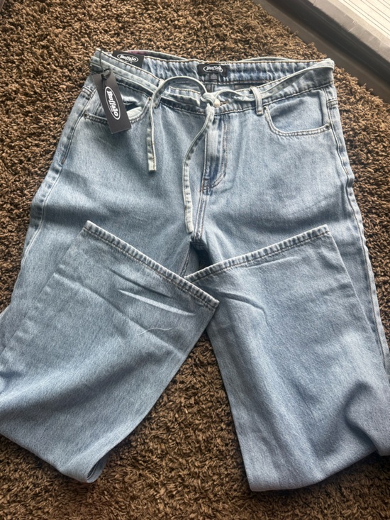 Buffalo David Bitton Denim - Buffalo David Bitton Light Blue Wide Leg Jeans